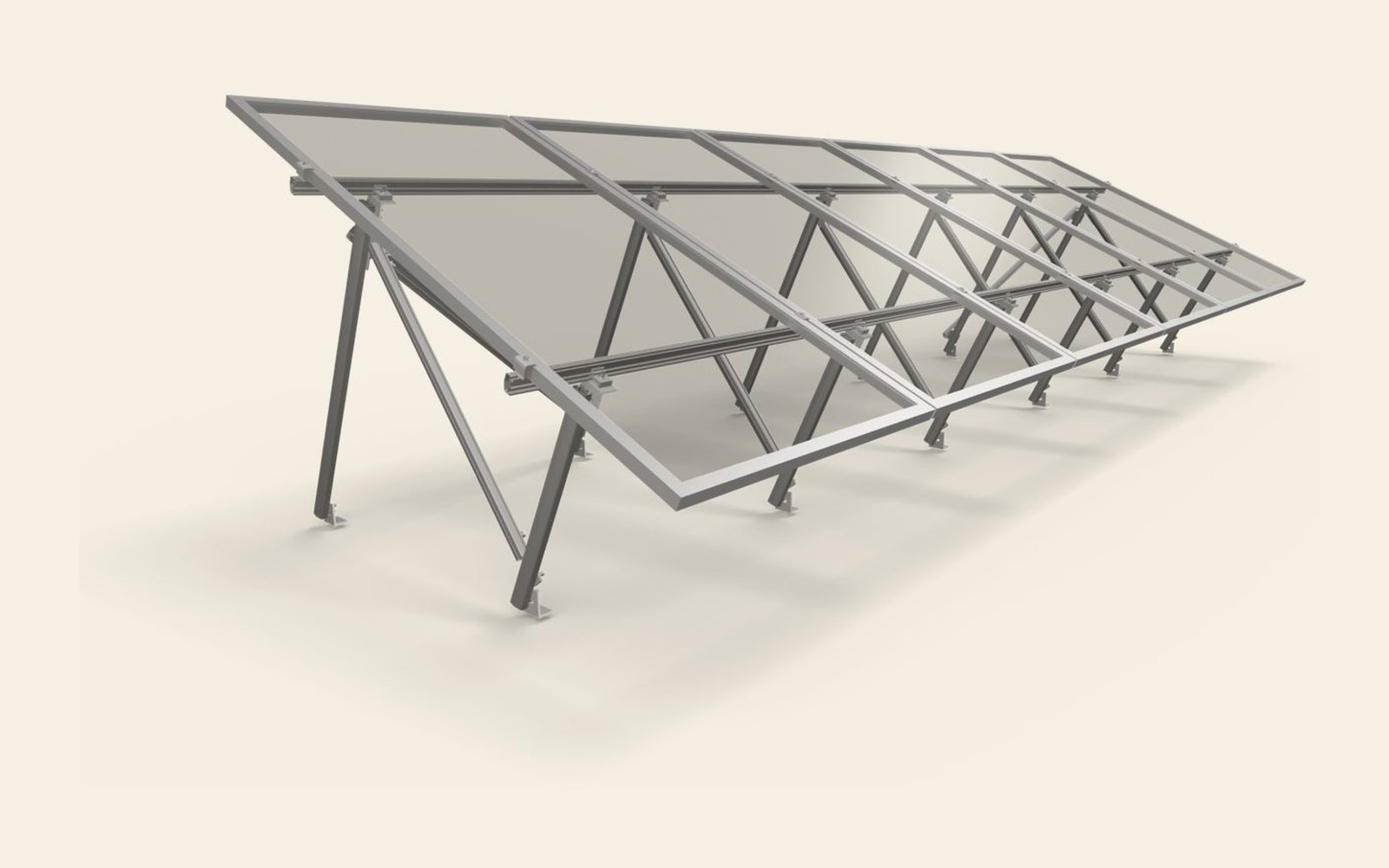 Estructura Unirac de aluminio para paneles solares en losa plana